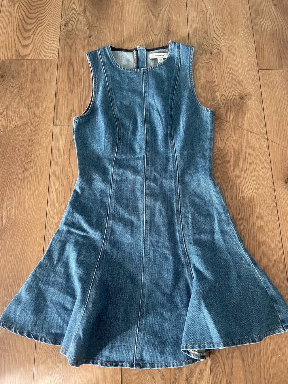Topshop Denim Fit & Flare Dress US Size 2